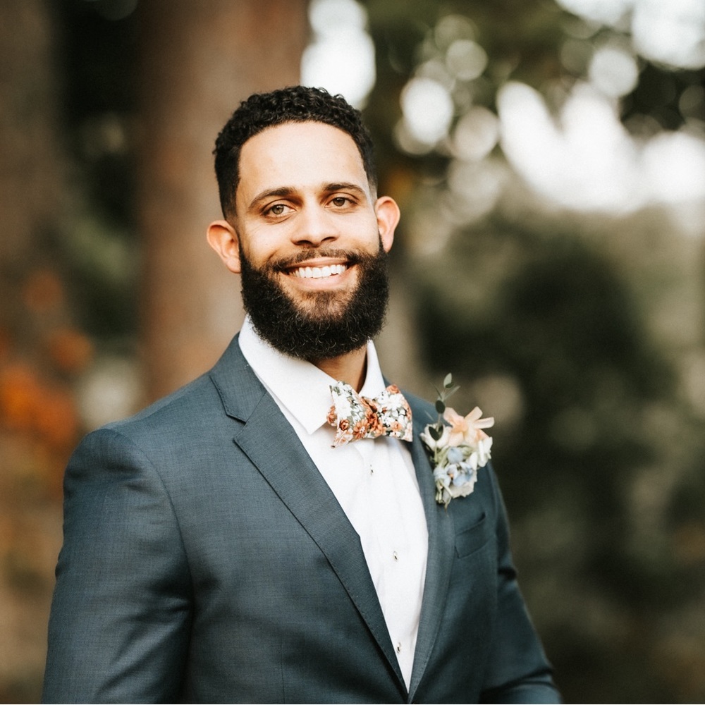 OTAA San Pietro Orange Floral Self Bowtie